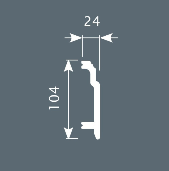 Напольный плинтус Cosca PX 003, 102х24